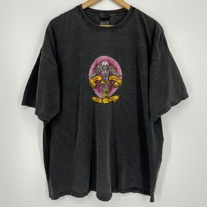 Jackie Greene Giving Up the Ghost Band T-Shirt Mens 2XL Faded Black Graphic Tee